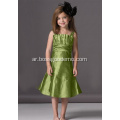 A-line challoped jectline flower girl girt